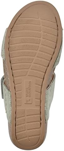 WHITE MOUNTAIN Women's Fervent Wedge Sandal, Sage Green/Suede, 8.5 M | Image 6