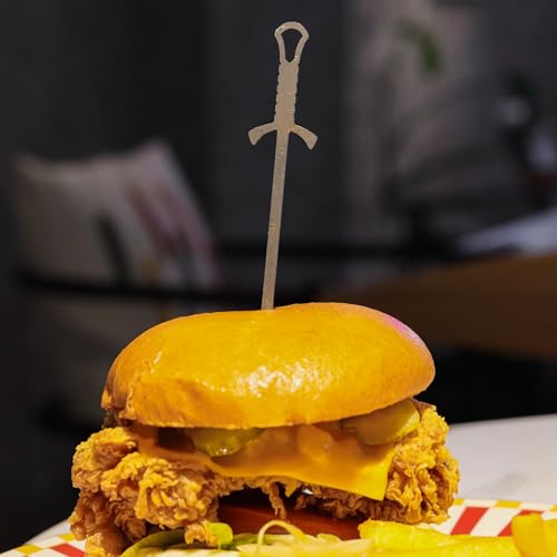Ayısı® Sword™ 6 Adet Paslanmaz Çelik Burger Şişi