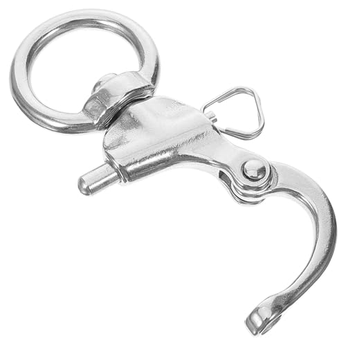 Housoutil Dive Carabiner Stainless Snap Hook Swivel Carabiner Ding Quick Release Clip Outdoor Diving Buckle Stainless Steel Buckle
