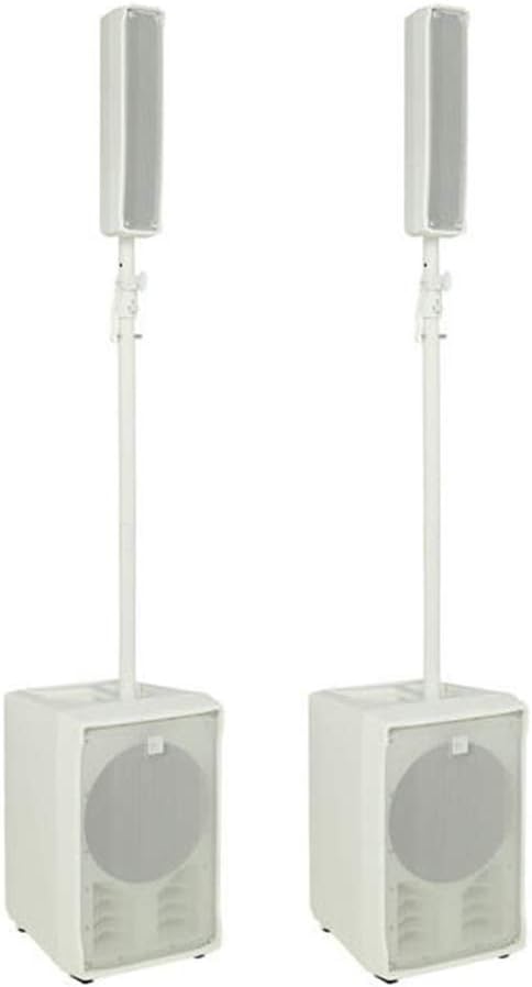 2x RCF J8 White Active Speaker System Column Array 1400W Wedding DJ Disco