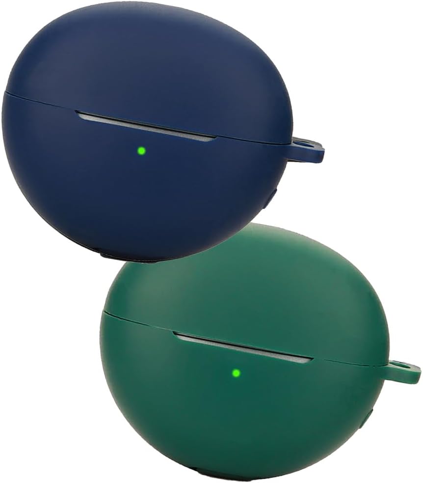 Compatible for HUAWEI FreeClip Headphone Case, [Support Wireless Charging] [Shockproof Protective Case] Protective Silicone Protective Case for Headphones (Blue Green)