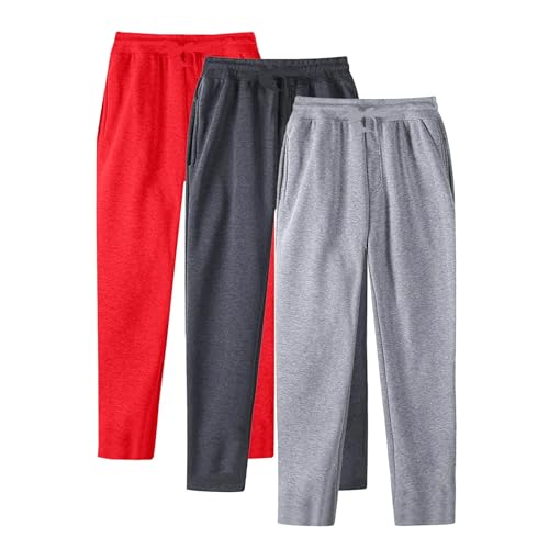 3PC Joggers for Men 2025 Baggy Running Sports Sweatpants Loose Casual Pants Elastic Waist Drawstring Trousers2