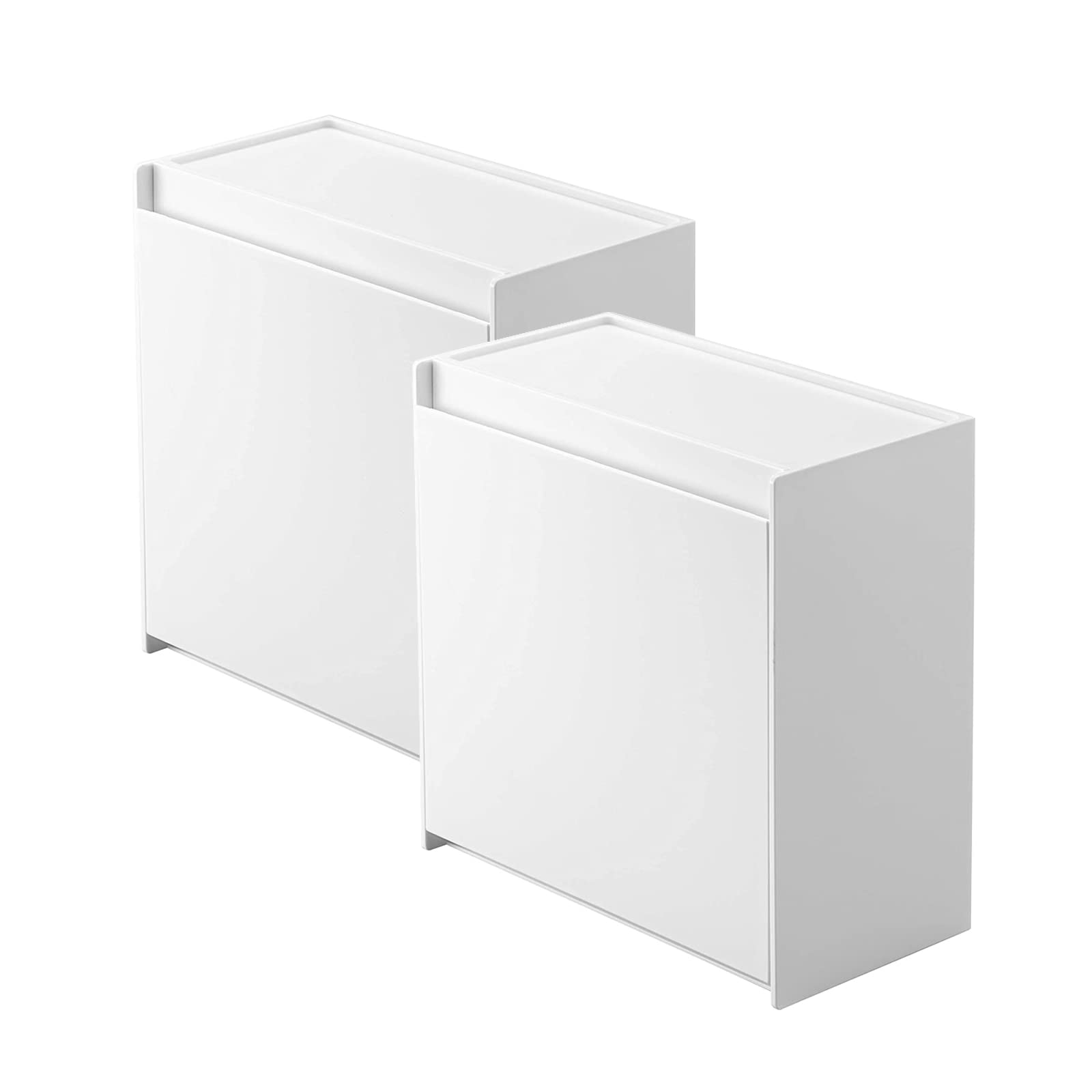 ??(IWATSUKI) Yamazaki 5768 Magnetic Instant Stick Holder, Set of 2, Tower, Storage Box, White