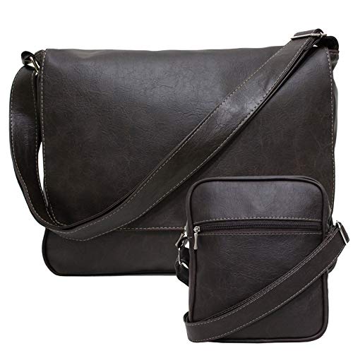 Kit Bolsa Pasta Carteiro Masculina Tiracolo E Shoulder Bag