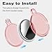 Foweroty IPX8 Waterproof for Airtag Holder, for Apple for Airtags with Keychain, for Air Tag Case for Luggage, Dog Collar, Anti-Scratch Full Protective for Air Tags Holder, Clear Pink/Clear Pink