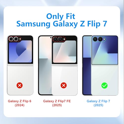 Image of for Galaxy Z Flip 7 Case with Belt Clip, 2 Layers of Sturdy, Heavy Duty Military Grade Protective Phone Case for Samsung Flip 7, Black & Orange