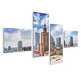 islandburner Bild auf Leinwand Warschau Polen Palast Kultur 