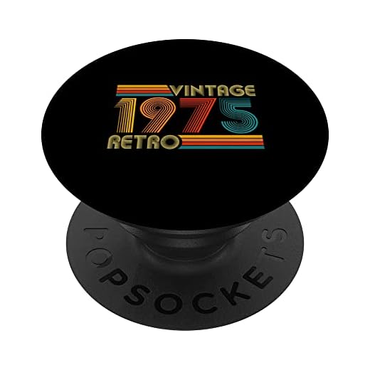 Regalo de 48 cumpleaños, 48 años, para hombres y mujeres, retro, vintage, 1975 PopSockets PopGrip Intercambiable