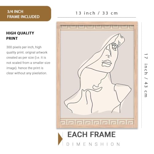 Image of kotart Premium Digital Paintings with Frame for Home Decoration - Painting for Living Room Bedroom Office Room Decor - Painting for Wall Decoration - Pack of 6 (Art 12, 13x17 inch)