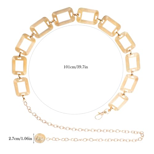 Gold Metal Chain Belt, Waist Chains for Women Ladies Fashion Chunky Link Chain Belts for Dresses Jeans2