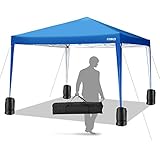 stabile zelte EINFACHE EINRICHTUNG: Mit nur 3 Schritten können Sie es innerhalb von 1 Minute problemlos einrichten, ohne dass Werkzeuge erforderlich sind. Nehmen Sie einfach den fertig montierten Rahmen mit dem Oberteil aus der Tasche, ziehen Sie ihn auf, legen Sie die Stoffe über den Rahmen, strecken Sie die Beine aus und fertig. Kommt mit 4 Sandsäcken, 4 Zeltpfählen und Seilen für einen stabilen und stabilen Einsatz bei Wind und Regen.