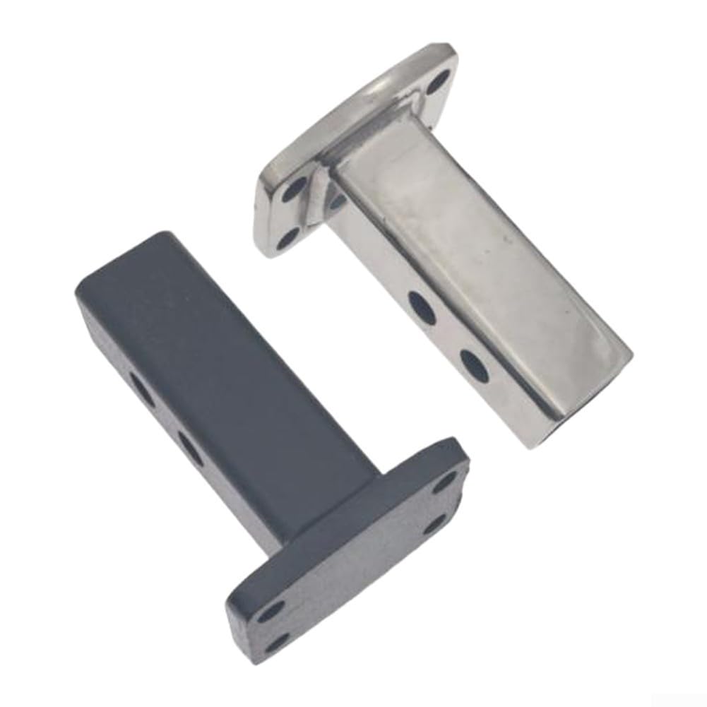 Quadrat Rohr Adapter 85x45mm Lochabstand Quadrat Rohr Adapter(Silver)