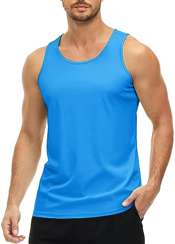 MAGCOMSEN Débardeur Homme Sport Tee Shirt sans Manche Séchage Rapide Respirant Protection UV UPF 50+ Marcel Homme Muscle Gym Gilets