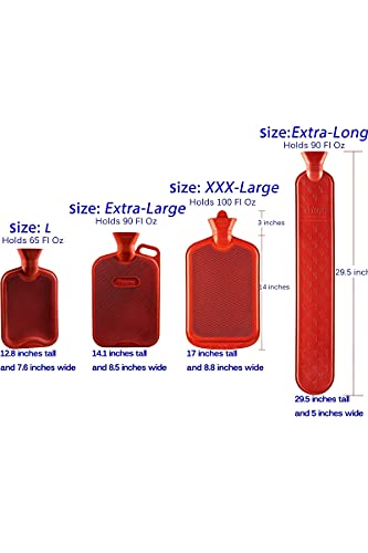 Peterpan Rubber Hot Water Bottles Set, Gifts For The Whole Family - Included: 1 Extra Thick Giant Hot Water Bottle With Cover, 1 Xxx-Large Rubber Water Bottle #TOP5
