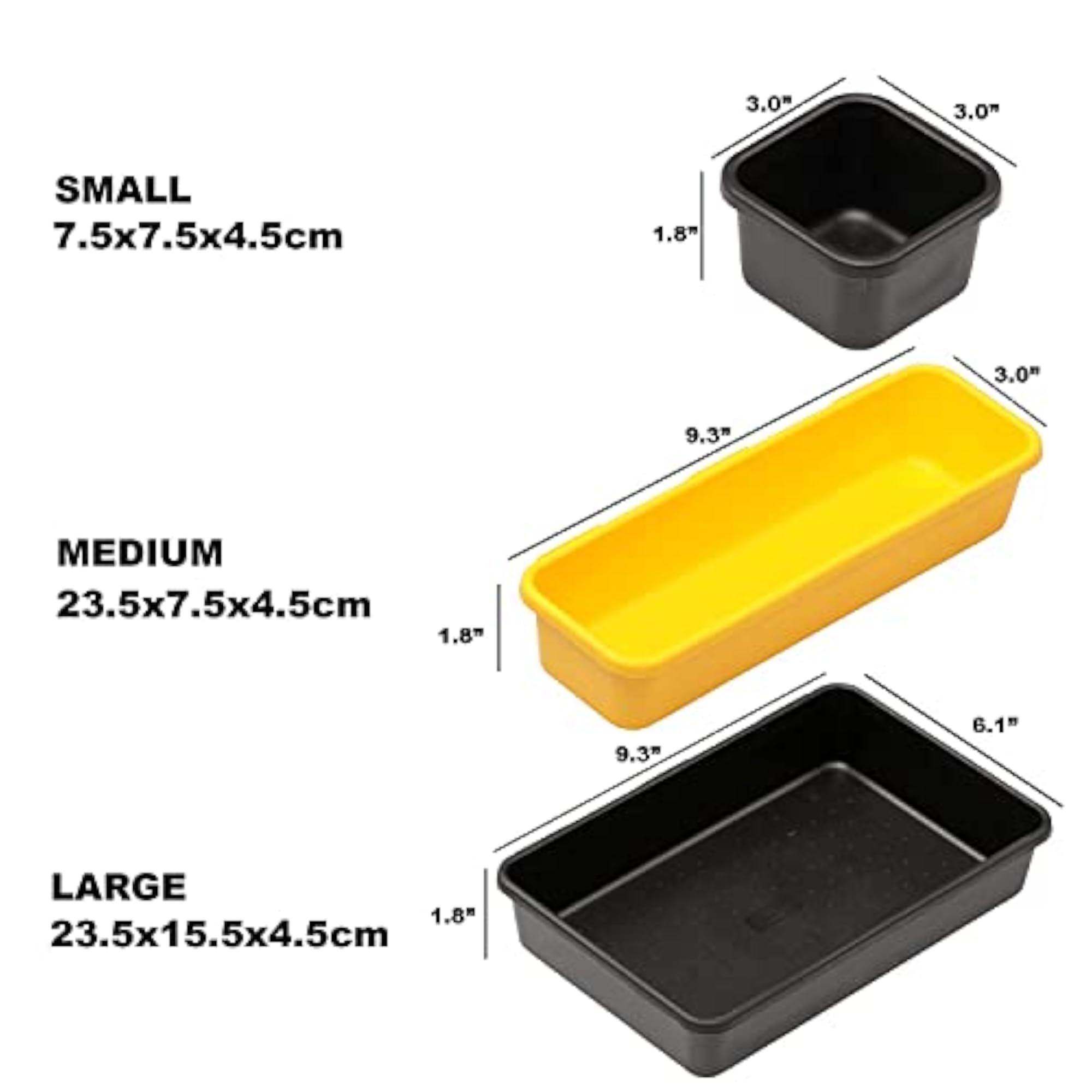Interlocking Drawer Organizer Medium Set of 4