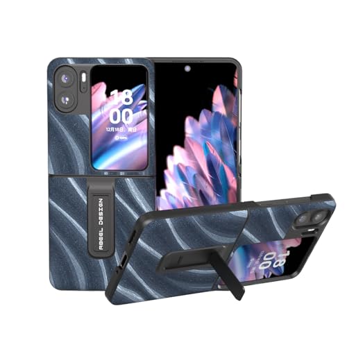 Coque Oppo Find N2 Flip en cuir bleu pour visionner vos vidéos partout