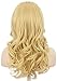 karlery Women 70s Feathered Wig Long Blonde Wave Disco Wig Vintage Costume Wig for Party Fashion Accessory