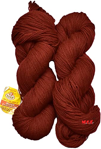 Image of M.G Enterprise Os wal Knitting Yarn 3 ply Wool, Rust 300 GMS Best Used with Knitting Needles, Crochet Needles Wool Yarn for Knitting.-P Art-AB