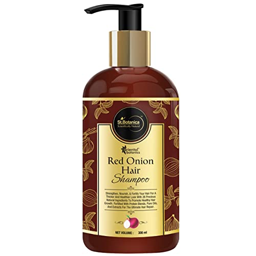 St.Botanica Oriental Red Onion Hair Shampoo, 300 Ml With Red Onion Oil For Strong & Healthy Hair | No Parabens & Sulphates | Cruelty Free & Vegan