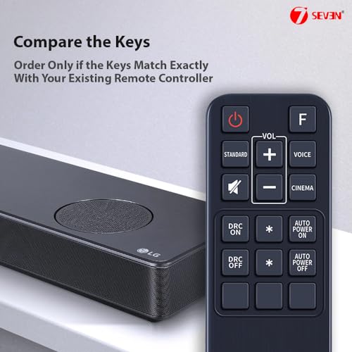 Image of 7SEVEN Compatible for Lg Soundbar Remote Control Original AKB74815311 Model Match Exactly Key by Key to Replicate Performance as Like Genuine Control