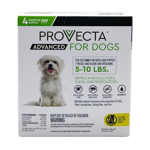 Provecta® Advanced for Dogs (Sm) 5–10 lbs – 4 Mos/Box