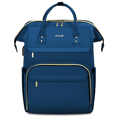 Image of LOVEVOOK Laptop Backpack for Women,17 Inch Professional Womens Travel Backpack Purse Computer Laptop Bag Nurse Teacher Backpack,Waterproof College Work Bags Carry on Back Pack with USB Port