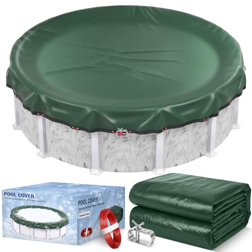 Cobertor de piscina redondo 18FT para invierno extra grueso miniatura 1