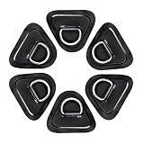 Yiishuiil D-Ring Patch,6 Pack Stainless Steel D Ring Circular Patch for PVC Inflatable Boat Kayak Di