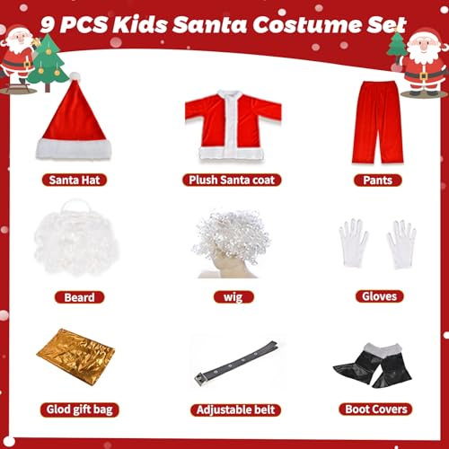 Disfraz completo de Santa para niños talla Small miniatura 2