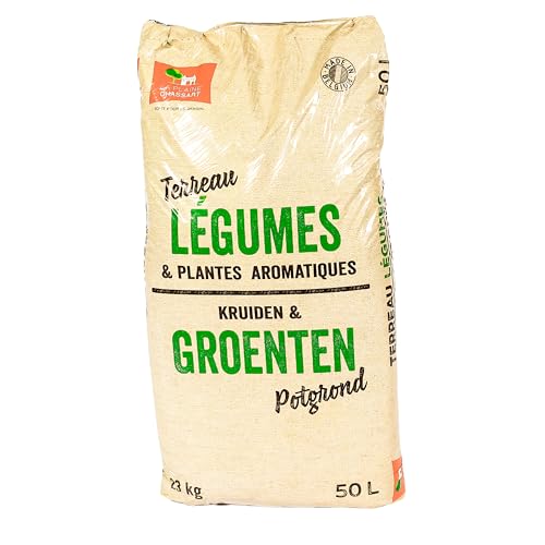 La Plaine Chassart -Terreau Potager & Aromates 50L- Terre Riche en Nutriments avec Tourbe, Biochar & Compost - Idéal Tous Légumes, Herbes - Prêt à l'emploi ou Remboursé