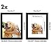 Americanflat 8x10 Picture Frame with Shatter-Resistant Glass - Set of 2 - Use as 5x7 Frame with Mat or Display 8x10 Photo Without Mat - Signature Collection - Photo Frames for Tabletop or Wall - Black