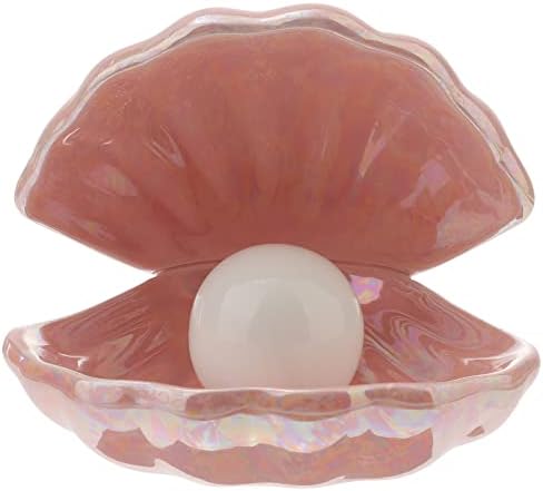 DECHOUS Pearl Night Light, Shell Pearl Night Light Mermaid Decoration Shell Night Lamp Christmas Night Light Shell Baby Night Light for Home Kids Room Bedroom Decor (Pink)