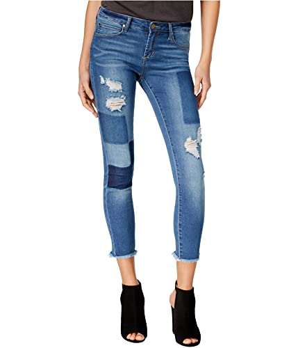 Articles of Society Womens Patchwork Skinny Fit Jeans, Blue, 31