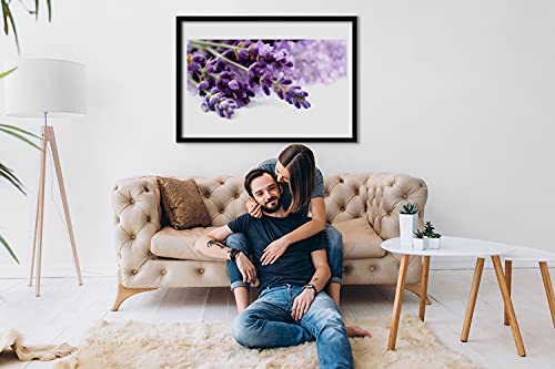 Affiche encadrée 70x50 cm pour habiller un mur vide salon et chambre image fleurs nature - 2