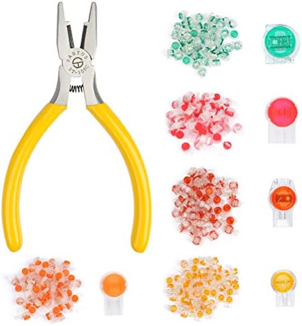 BUYGOO 250 Pcs Data Phone Wire Butt Splice 2/3/T Ports UY/UY2/UR/UR2/UG Crimp Terminal Connectors Assortment Kit - with Connector Crimping Pliers