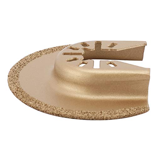 HighFree Semicircle Carbide Oscillating Blade, 2-1/2-Inch(64mm) Multi Tool Quick Release Oscillating Saw Blade Compatible with Bosch Chicago Craftsman Dewalt Dremel Fein and more (Pack of 5)