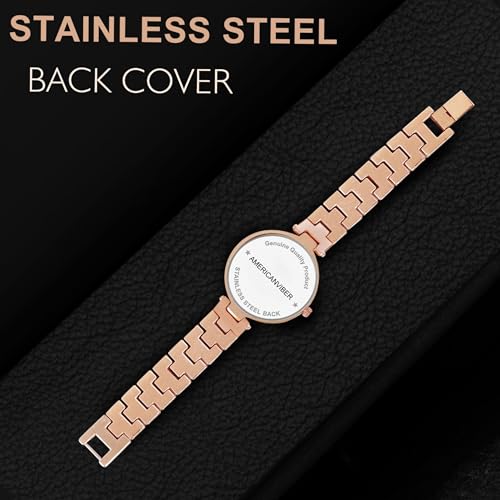 Image of AMERICANVIBER DRW0032 Brown+DRW006 Rose White Designer Combo Watches for Women ? Premium Look Analog Watch - for Women