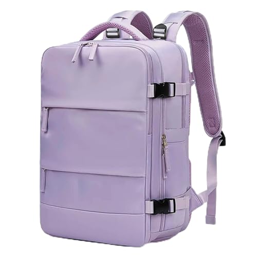 Mochila de Viagem Grande P/Mulheres e Homens Bagagem de mão Impermeável Esportes ao ar livre 30L (LILAS)