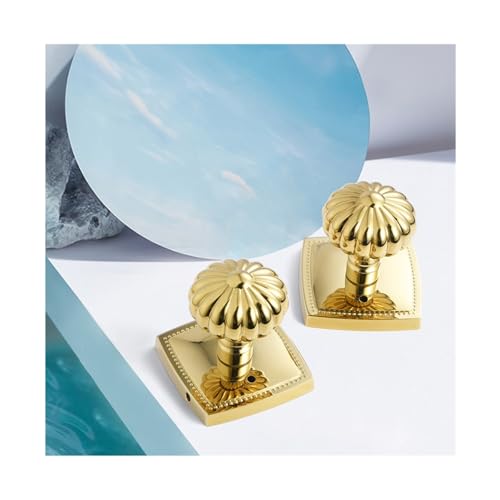 Serrure de porte dorée rétro en laiton robuste pour intérieur chic - 6