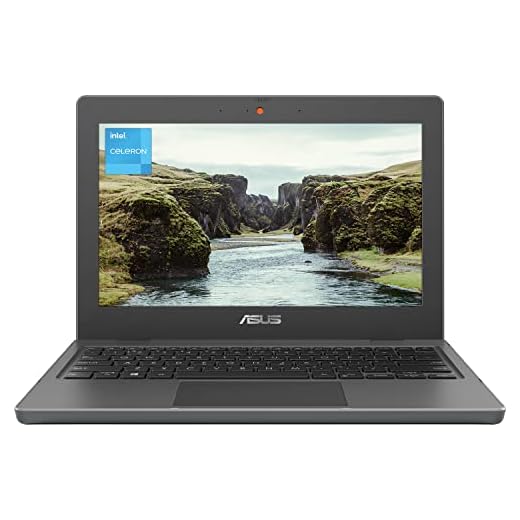 ASUS Student Laptop, 12 inch IPS Anti-Glare Eye-Care HD Display, Intel Celeron N4500, Military-Grade Durability, Wi-Fi 6, Ethernet Port, Long Battery Life, Windows 10 Pro (4GB RAM | 192GB Storage)