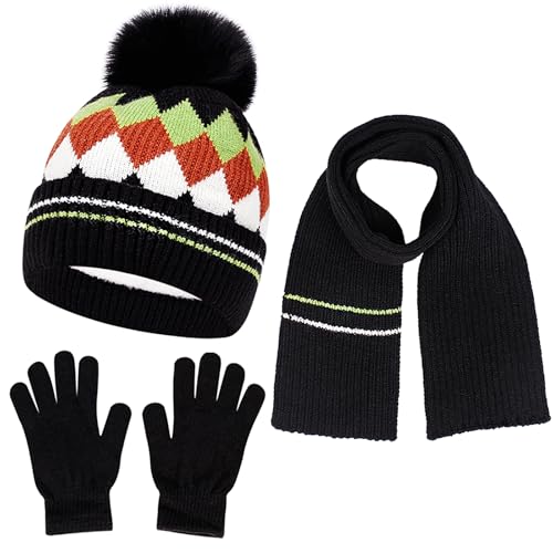 Gorro bufanda guantes infantiles en caja de regalo ideal para cumpleaños y navidad