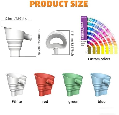 Flour Funnel for Kitchen Aid Mixer 4.5 – 5 Qt, Food-Grade Silicone Foldable Funnel, Large-Capacity Stand Mixer Attachment, Dishwasher Safe (White) — view 6