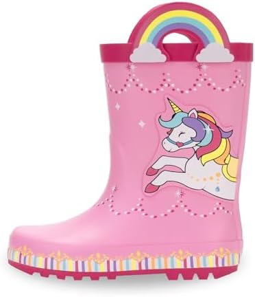 EUXTERPA Toddler Rain Boots for Boys Girls Waterproof Kids Printe...