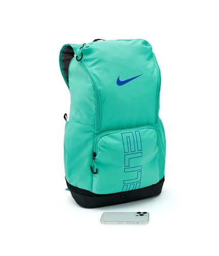 Image of Nike Unisex Varsity Elite Backpack (32L) Hyper Turquoise /Black /Hyper Royal, One Size