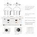 SUERBEATY Double Wax Pot Professional, LED Digital Display Double Wax Warmer for Hair Removal, Home Spa Beauty Esthetician with Adjustable Temperature, 300g Beads, 50 Sticks, 20 Collars, White