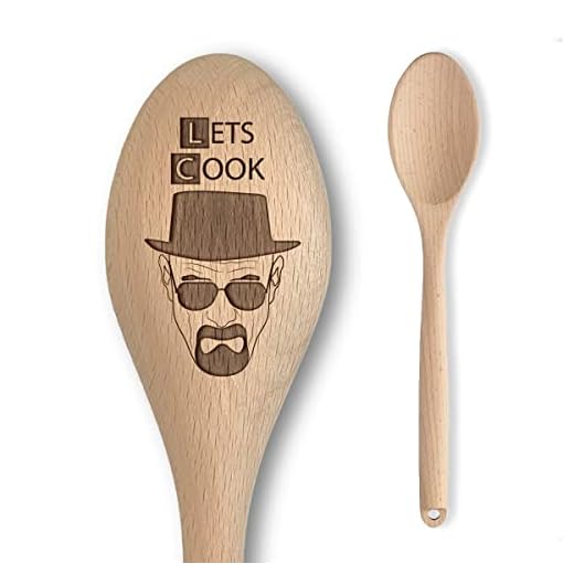 Lets Cook Design,Cuchara de madera inspirada en Breaking Bad,Regalo de cocina para hornear para hombres y mujeres,Artículo no oficial para fanáticos