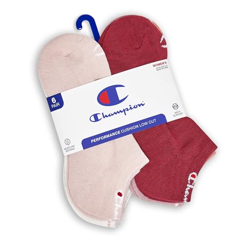 Image of Champion Women's Low Cut Beathable Moisture-Wicking Athletic Socks (6-Pack)