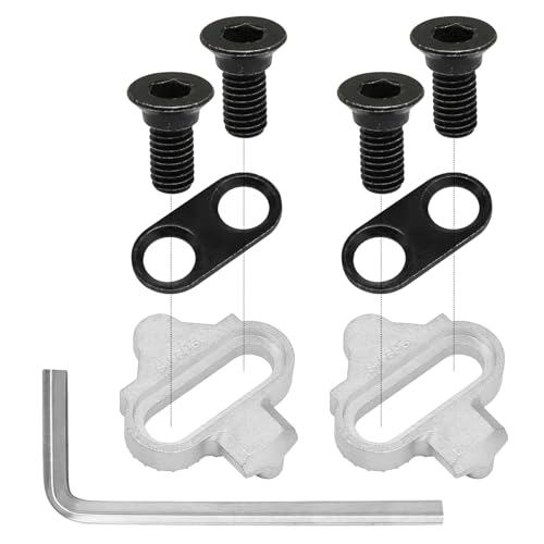 Qjaiune SPD Cleats SH56, Stainless Steel, Multi-Release, for Cycling Shoes