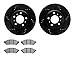 Dynamic Friction Company Front Brake Rotors-Drilled and Slotted-Black with 5000 Advanced Brake Pads 8502-52082