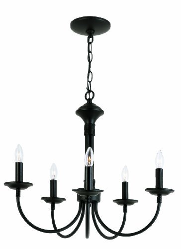 Bel Air Lighting Tg9015 Bk Transitional Seven Chandelier From Clearwater Collection In Black Finish, 18.00 Inches, 10.00X18.00X18.00 Lighting Accessory #TOP3
